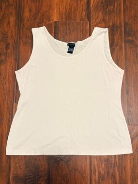 Chapter One Ivory Cream Sleeveless Scoop Neck Blouse Tank Top Size L
